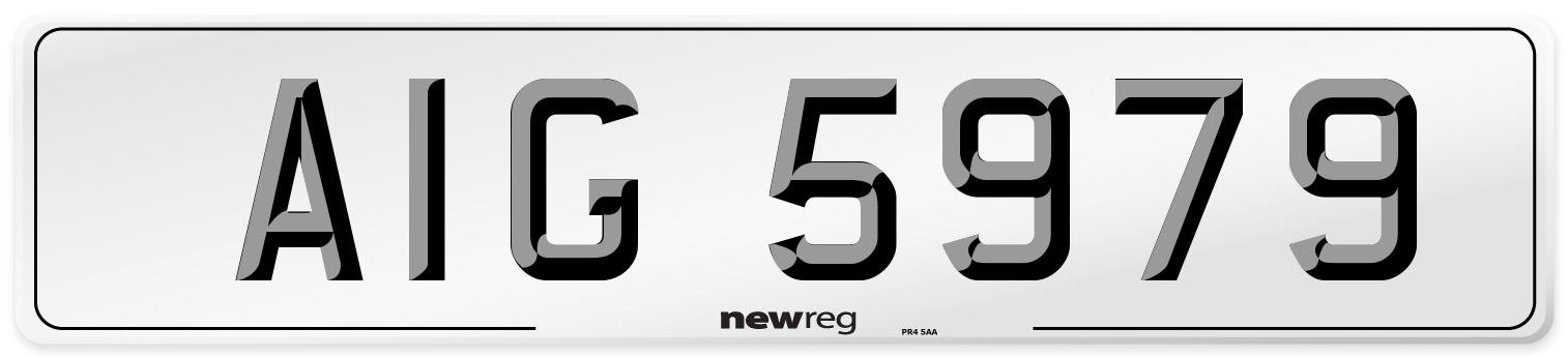 AIG 5979 Number Plate from New Reg
